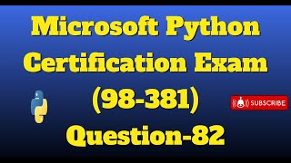 python certification exam Question82 [upl. by Ellenar]