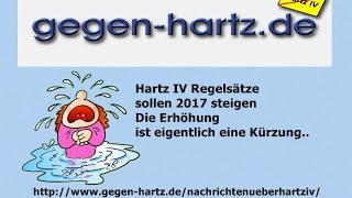 Hartz IV soll 2017 steigen  Die Erhöhung ist eigentlich eine Kürzung [upl. by Lerej234]