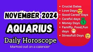 Aquarius November Months Horoscope 2024 [upl. by Rehpotsrik]