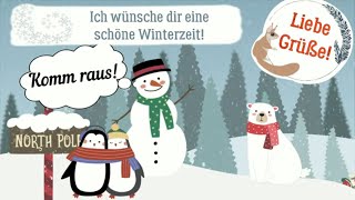 Wintergrüße vom Schneemann zum Welt Schneemann Tag Kinderlied von Thomas Koppe [upl. by Trumann274]