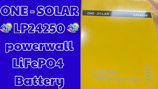 POWER WALL LiFePO4 BATTERY  ONE  SOLAR LP24250 250Ah  6400 Kwh [upl. by Leuqram]