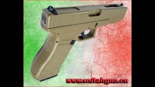 PISTOLA G18C TAN ELETTRICA COLPO SINGOLORAFFICA CYMA [upl. by Attennhoj]