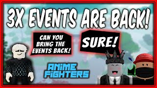 I CONVINCED THEBOSS TO BRING THE EVENTS BACK Whats Next  Anime Fighters  Update 36 [upl. by Atirrehs]