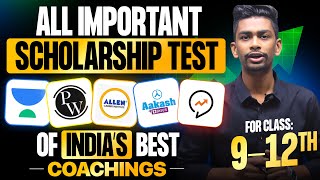 All scholarship Exams for JEE  NEET new Aspirants 🔥 All details of coaching scholarship test [upl. by Eltsirhc]