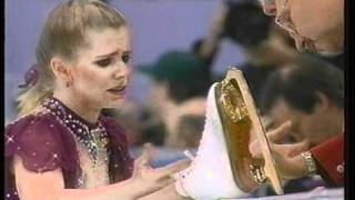 Tonya Harding USA  1994 Lillehammer Figure Skating Ladies Free Skate 1st Attempt [upl. by Nedloh]