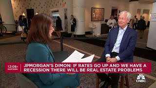 JPMorgan CEO Jamie Dimon on state of the US economy commercial real estate risks and AI hype [upl. by Cicily181]