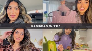 Ramadan Vlog Week 1  Modelling Shoots Podcast Filming and Cooking at Home [upl. by Neural650]