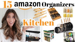 15 Amazon Kitchen Organizers you Need 2024  Kitchen Organization Ideas and Essentials [upl. by Lezned116]