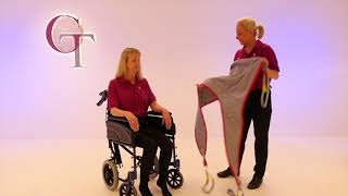 Fastfit Padded Leg Sling Application from Wheelchair [upl. by Shepp]