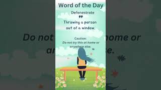 Word of the day defenestrate wordpower wordmeaning englishlearning englishgrammar [upl. by Barris]