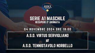 SERIE A1 M  ASD VIRTUS SERVIGLIANO vs ASD TENNISTAVOLO NORBELLO [upl. by Meter]