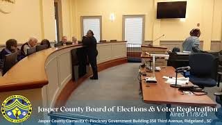 Jasper County Board of Elections and Voter Registration Canvass Hearing 11824 [upl. by Atteve249]