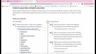 How to Pay CRA Tax Online 如何网上支付CRA税金？（全球通用版， 2024 最新） [upl. by Enyrehtac]
