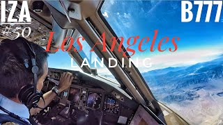 B777 LANDING Los Angeles LAX  Cockpit View  ATC amp Crew Communications [upl. by Princess491]