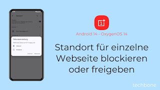 Im Browser den Standort für eine Webseite blockierenfreigeben  OnePlus Android 14  OxygenOS 14 [upl. by Atsylac]