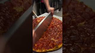 The Most Amount Of Pepperonis I Have Ever Seen On A Giant Pizza pizza [upl. by Edmanda]