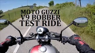 Moto Guzzi V9 Bobber 2017 Test Ride completo [upl. by Inotna]