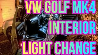 Vw Golf Mk4 Interior Light Change [upl. by Belford]