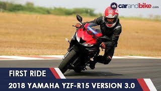 2018 Yamaha YZFR15 Version 30 First Ride Review  NDTV carandbike [upl. by Eirased]