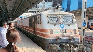 TEJAS EXPRESS ARRIVES AT BORIVALI RAILWAY STATION INDIAN RAILWAYS [upl. by Enyaz]