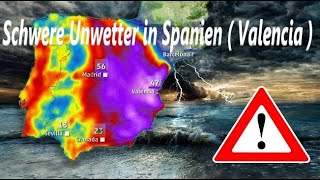 Schwere Unwetter in Spanien  Valencia [upl. by Jaban]