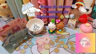 quotRETOS DE AHORROquot 5°semana de Septiembre 💰💵🎲🍀💖 retosdeahorro ahorramas [upl. by Festa930]