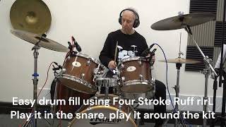 Easy drum fill using the Four Stroke Ruff [upl. by Jessamine]