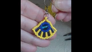 Fächer Perlen Ohrringe Fan Earrings Bärbeli Tutorial easy [upl. by Ramberg101]