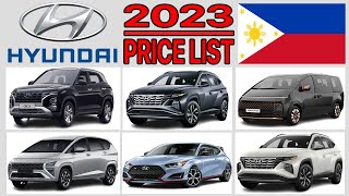 Hyundai Car Price List In The Philippines 2023 [upl. by Marteena225]