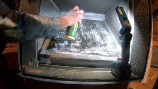 How to Clean Evaporator Coil in your Air Handler to INCREASE EFFICIENCY EASY [upl. by Nevart]