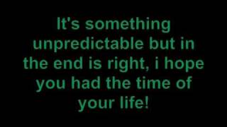 Green day  Time of your life with lyrics [upl. by Nabala]