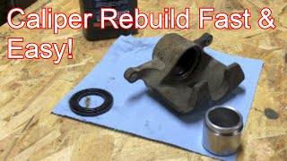 How to Rebuild a Brake Caliper Fast amp Easy [upl. by Orabel]