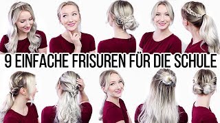 9 FRISUREN in 6 MINUTEN WIRKLICH EINFACH amp SCHNELL  SCHULEUNIARBEIT  TheBeauty2go [upl. by Charmian931]