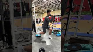 Legs STRONG amp Athletic Flex Discs Cable Sprinter Lunges NFL pro Younghoe Koo functionalstrength [upl. by Huai]