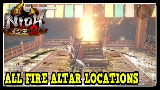 Nioh 2 DLC All Fire Altar Locations in Palace of the Damned The Flame That Lights the Darkness [upl. by Alihs]