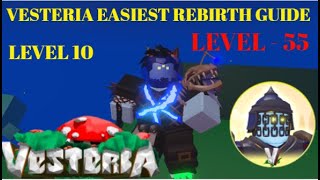 Vesteria  The Best Rebirth Guide For Every Class  SUGGESTED MAGE  ROBLOX VESTERIA  EASIEST [upl. by Nnaillij576]