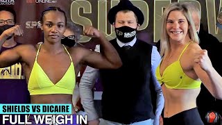 CLARESSA SHIELDS VS MARIE EVE DICAIRE  FULL WEIGH IN amp FACE OFF VIDEO [upl. by Nauqram]