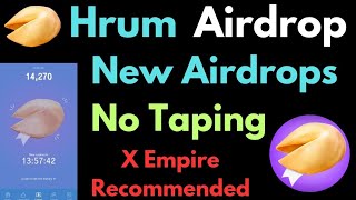 Hrum Airdrop  New Airdrops  Legit Airdrop  No Tapping Airdrop  Task Based Airdrop [upl. by Rehpetsirhc]