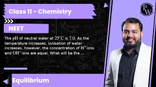 The pH of neutral water at 25∘C is 70 As the temperature increases ionisation of water increa [upl. by Tila]