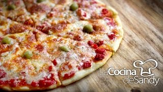 Como hacer pizza casera y masa para pizza en recetas caseras [upl. by Scarrow529]