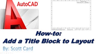 Best Way To Add a Title Block and Frame to an AutoCAD Layout [upl. by Cosette]