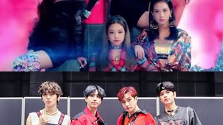 BLACKPINK DDU DDUDU VS Stray Kids Gods DDUDU DDUDU [upl. by Ricketts]