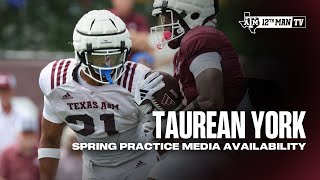 Spring Practice Press Conference Taurean York [upl. by Davie780]