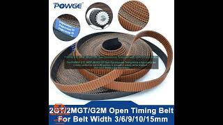 1005004244320781 POWGE GT2 2MGT 2M 2GT RF Open Synchronous Timing belt width 3 6 9 10 1 [upl. by Brill]