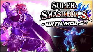 Super Smash Bros MODDED GANONDORF vs All Bosses Wii [upl. by Llewen]