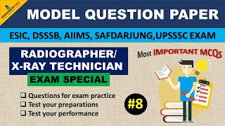 Radiographer and XRay Technician Exam  Model Question Paper  Radiology MCQs with Answers [upl. by Jeffie]