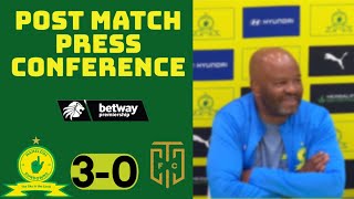 Mamelodi Sundowns 30 Cape Town City  Coach Manqoba Mngqithi’s post match press conference [upl. by Akcimehs493]