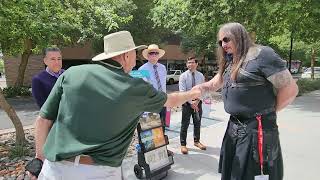 Jehovahs Witnesses outside American Atheists National Convention [upl. by Solram]