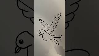 How to draw bird using Y letter  Bird drawing birds bird artist art drawing shorts draw [upl. by Grunenwald]