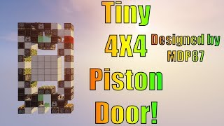 Tiny 4X4 Piston Door 1 Block thick 112 Blocks 500 subscriber special [upl. by Chery]